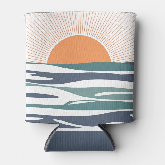 Zonnestijging door het zee blikjeskoeler (Voorkant)