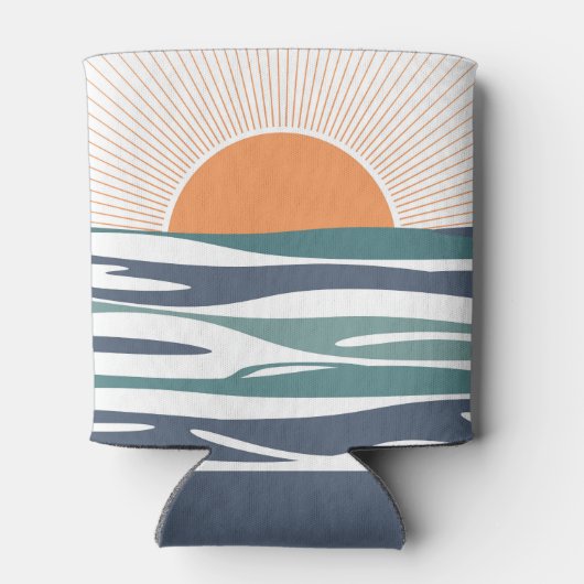 Zonnestijging door het zee blikjeskoeler (Achterkant)