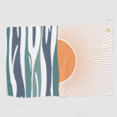 Zonnestijging door het zee golfhanddoek (Horizontaal)