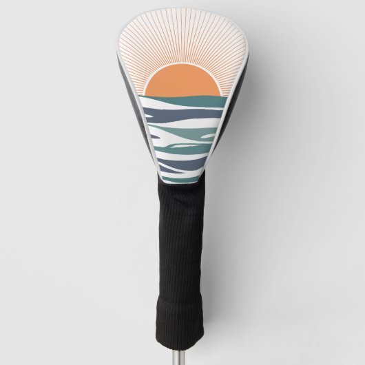 Zonnestijging door het zee golfheadcover (Voorkant)