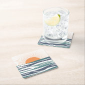 Zonnestijging door het zee kartonnen onderzetters (Insitu)