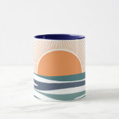 Zonnestijging door het zee mok (Midden)