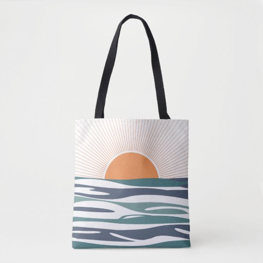 Zonnestijging door het zee tote bag (Voorkant)