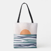 Zonnestijging door het zee tote bag (Achterkant)