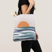 Zonnestijging door het zee tote bag (Dichtbij)