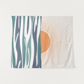 Zonnestijging door het zee wandkleed (Voorkant (horizontaal))