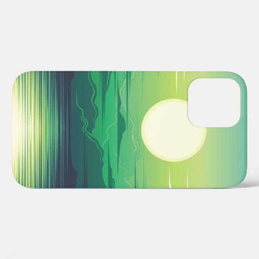 Zonnestijging in de illustratie van het zee, kunst Case-Mate iPhone case (Achterkant (horizontaal))