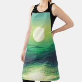 Zonnestijging in de illustratie van het zee, kunst schort (Insitu)