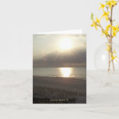 Zonnestijging van Oranje strand, AL Note Card Kaart (Gele Bloem)