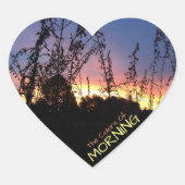 Zonnestijgstromen over de aangepaste Horizon-foto Hart Sticker (Voorkant)