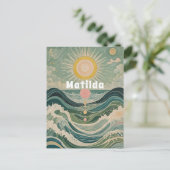 Zonnestoot gepersonaliseerd briefkaart (Staand voorkant)