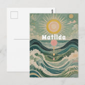 Zonnestoot gepersonaliseerd briefkaart (Voorkant / Achterkant)