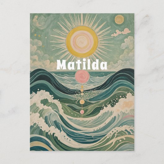 Zonnestoot gepersonaliseerd briefkaart (Voorkant)