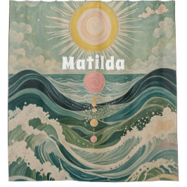 Zonnestoot gepersonaliseerd douchegordijn