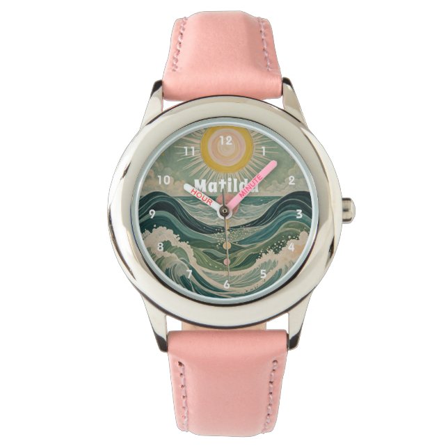 Zonnestoot gepersonaliseerd horloge (Voorkant)