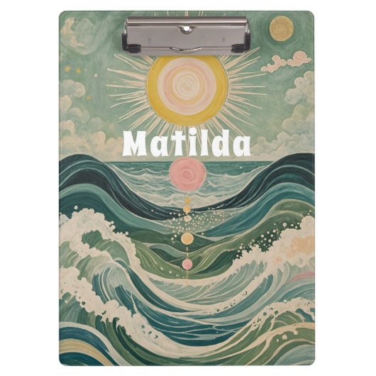 Zonnestoot gepersonaliseerd klembord (Voorkant)