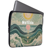 Zonnestoot gepersonaliseerd laptop sleeve (Voorkant Rechts)