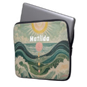 Zonnestoot gepersonaliseerd laptop sleeve (Voorkant Links)