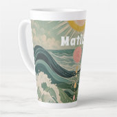 Zonnestoot gepersonaliseerd latte mok (Linkerhoek)