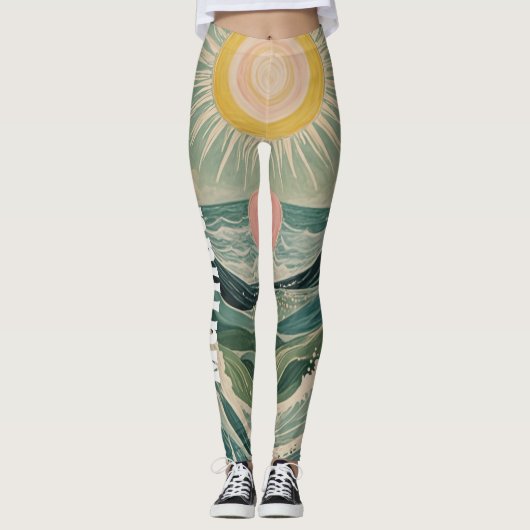 Zonnestoot gepersonaliseerd leggings (Voorkant)