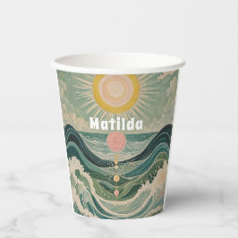 Zonnestoot gepersonaliseerd papieren bekers