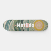 Zonnestoot gepersonaliseerd persoonlijk skateboard (Horizontaal)