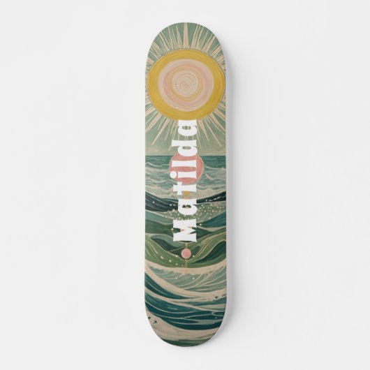 Zonnestoot gepersonaliseerd persoonlijk skateboard (Voorkant)