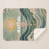 Zonnestoot gepersonaliseerd sherpa deken (Voorkant (horizontaal))