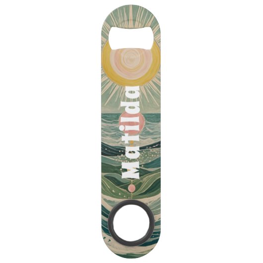 Zonnestoot gepersonaliseerd speed flessenopener (Voorkant)