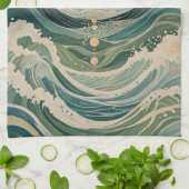 Zonnestoot gepersonaliseerd theedoek (Gevouwen)