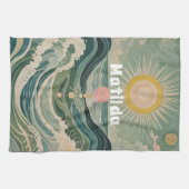 Zonnestoot gepersonaliseerd theedoek (Horizontaal)