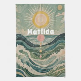 Zonnestoot gepersonaliseerd theedoek