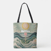 Zonnestoot gepersonaliseerd tote bag (Achterkant)