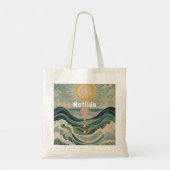 Zonnestoot gepersonaliseerd tote bag (Achterkant)