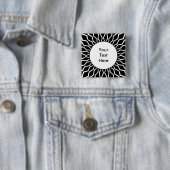 Zonnestraal 07 vierkante button 5,1 cm (In situ)