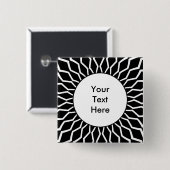 Zonnestraal 07 vierkante button 5,1 cm (Voorkant /achterkant)