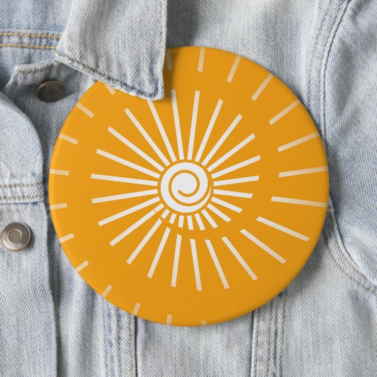 Zonnestraal 2 ronde button 6,0 cm (In situ)
