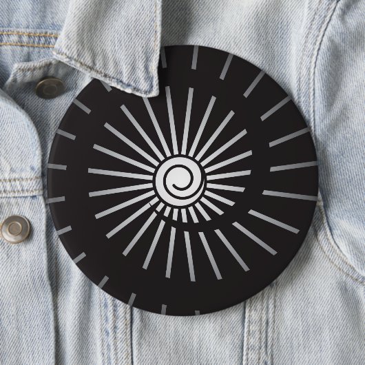 Zonnestraal 5 ronde button 6,0 cm (In situ)