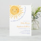 Zonnestraal Baby Shower Kaart (Staand voorkant)