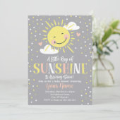 Zonnestraal Baby Shower Uitnodiging (Staand voorkant)