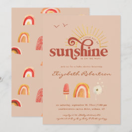 Zonnestraal | Boho babyshower uitnodiging