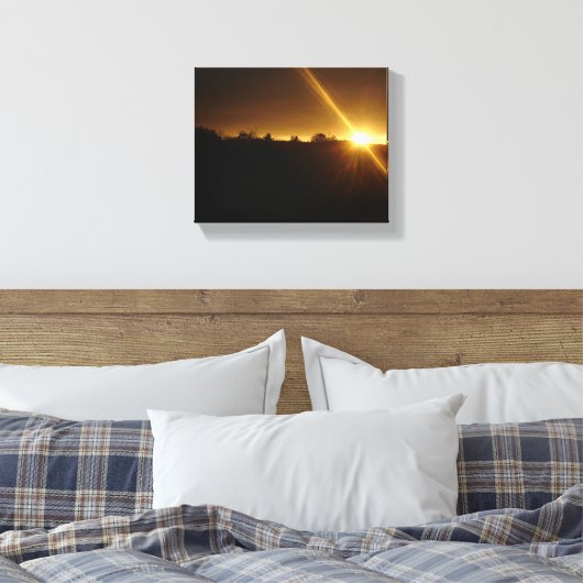 zonnestraal canvas afdruk (Insitu (Slaapkamer))