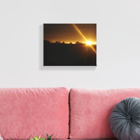 zonnestraal canvas afdruk (Insitu (Woonkamer))