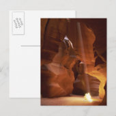 Zonnestraal die op de vloer van de canyon tumblewe briefkaart (Voorkant / Achterkant)