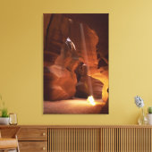 Zonnestraal die op de vloer van de canyon tumblewe canvas afdruk (Insitu (Woonkamer))