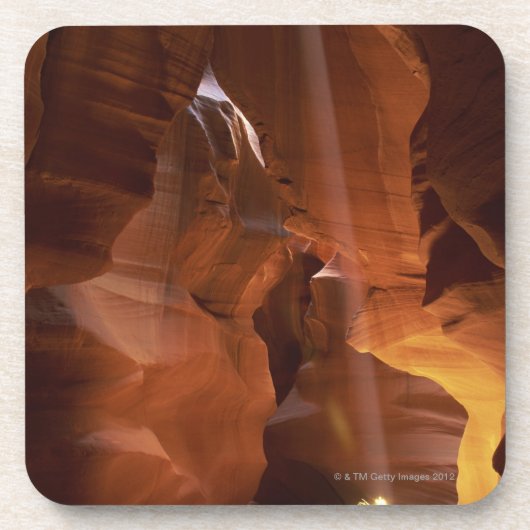 Zonnestraal die op de vloer van de canyon tumblewe onderzetter (Voorkant)