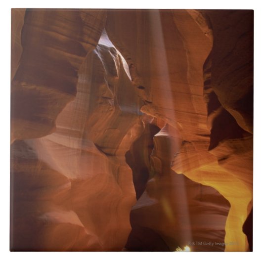 Zonnestraal die op de vloer van de canyon tumblewe tegeltje (Voorkant)