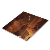 Zonnestraal die op de vloer van de canyon tumblewe tegeltje (Zijkant)