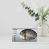 Zonnestraal door bos in de winter visitekaartje (Staand voorkant)