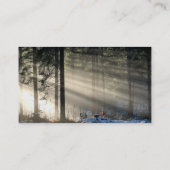 Zonnestraal door bos in de winter visitekaartje (Achterkant)
